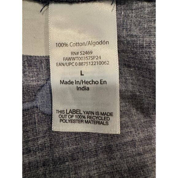 Free Assembly Navy Blue with Pink and White Flowers V-Neck Top - size Large - Picture 8 of 9